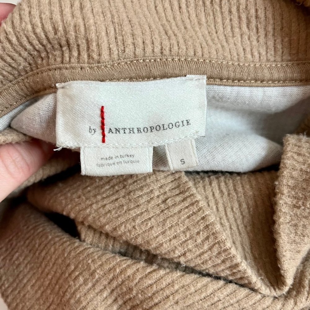 By Anthropologie oversized ribbed mock neck sweater tunic - Picture 4 of 5